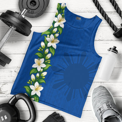 Philippines Filipinos Tank Top Sampaguita Flower Tribal Polynesian Sun Island Style