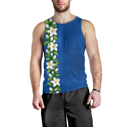 Philippines Filipinos Tank Top Sampaguita Flower Tribal Polynesian Sun Island Style