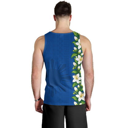 Philippines Filipinos Tank Top Sampaguita Flower Tribal Polynesian Sun Island Style