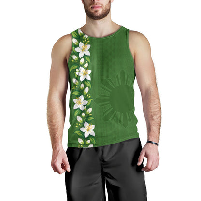 Philippines Filipinos Tank Top Sampaguita Flower Tribal Polynesian Sun Island Style