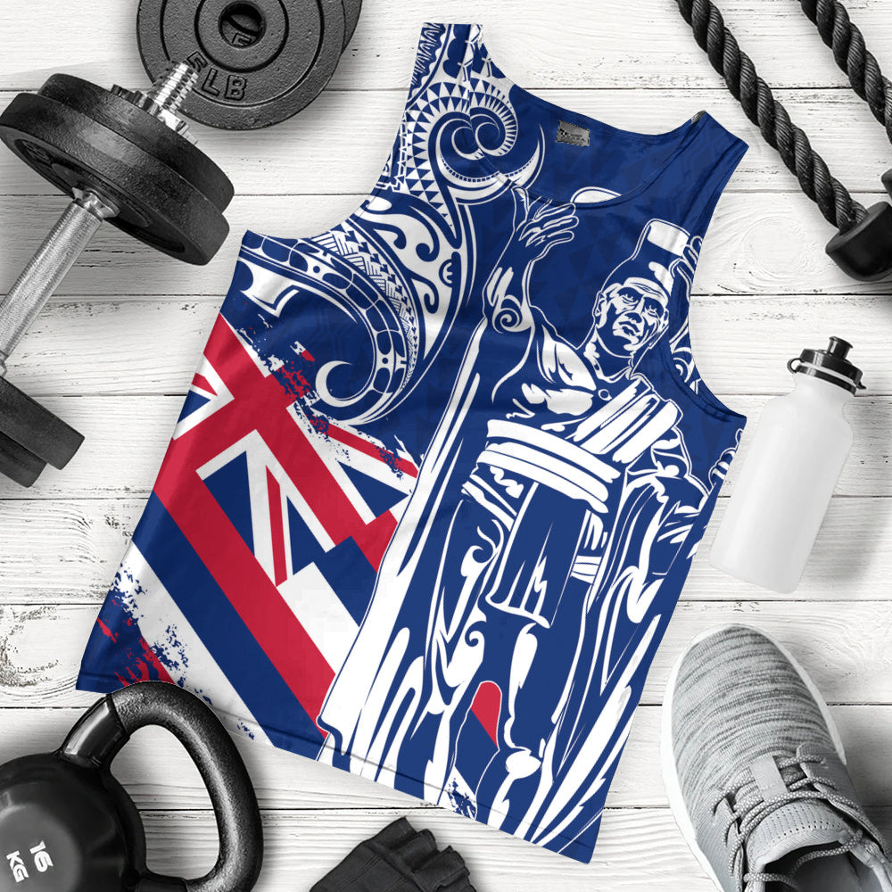 Hawaii Tank Top King Kamehameha Hawaiian Flag Polynesian Pride