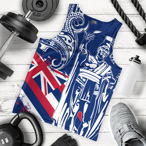 Hawaii Tank Top King Kamehameha Hawaiian Flag Polynesian Pride