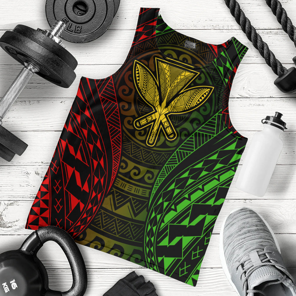 Hawaii Tank Top Kanaka Maoli Flag Tribal Tattoo Pattern