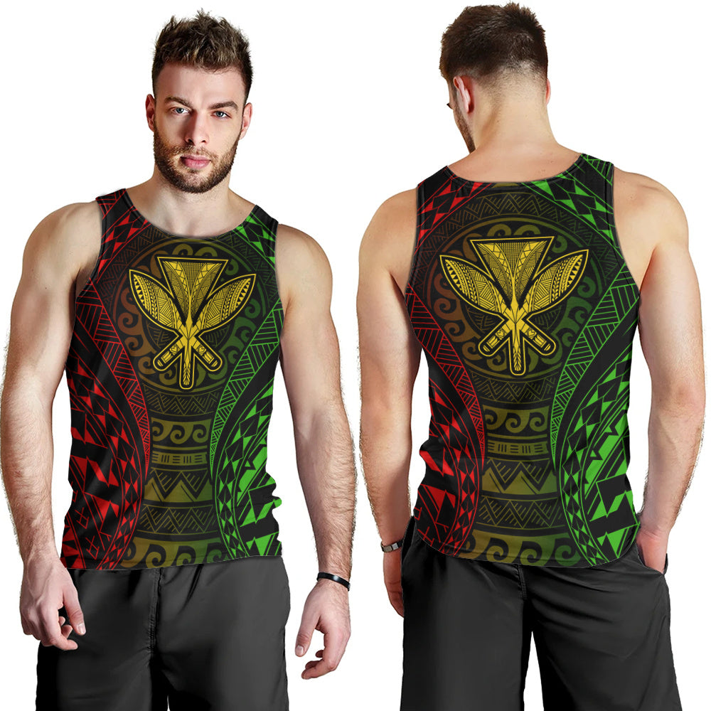 Hawaii Tank Top Kanaka Maoli Flag Tribal Tattoo Pattern