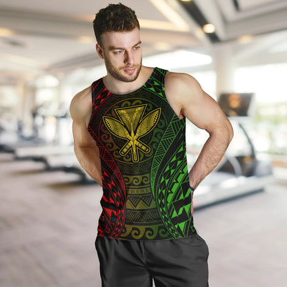 Hawaii Tank Top Kanaka Maoli Flag Tribal Tattoo Pattern