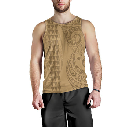 Hawaii Tank Top Map Kakau Style Golden
