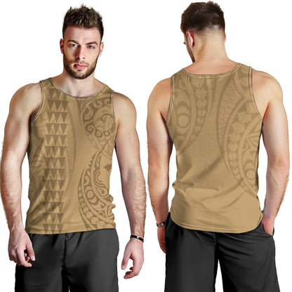 Hawaii Tank Top Map Kakau Style Golden