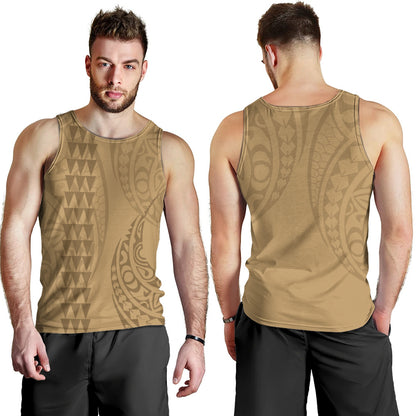 Hawaii Tank Top Only Polynesian Kakau Style Golden