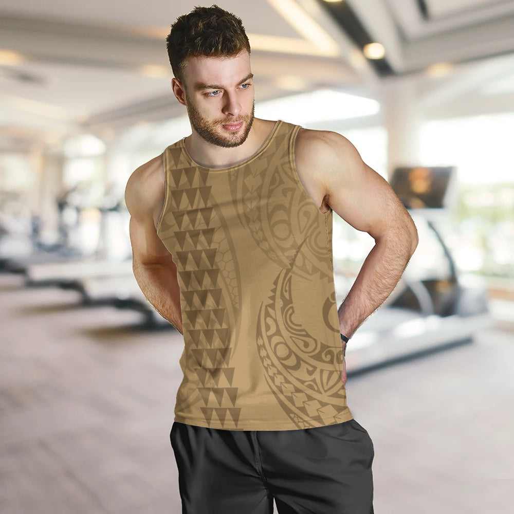 Hawaii Tank Top Only Polynesian Kakau Style Golden
