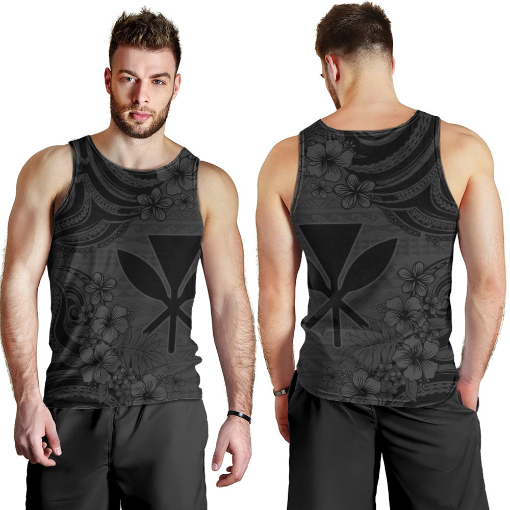 Hawaii Tank Top Kanaka Maoli Hibiscus Polynesian Tribal Print Style
