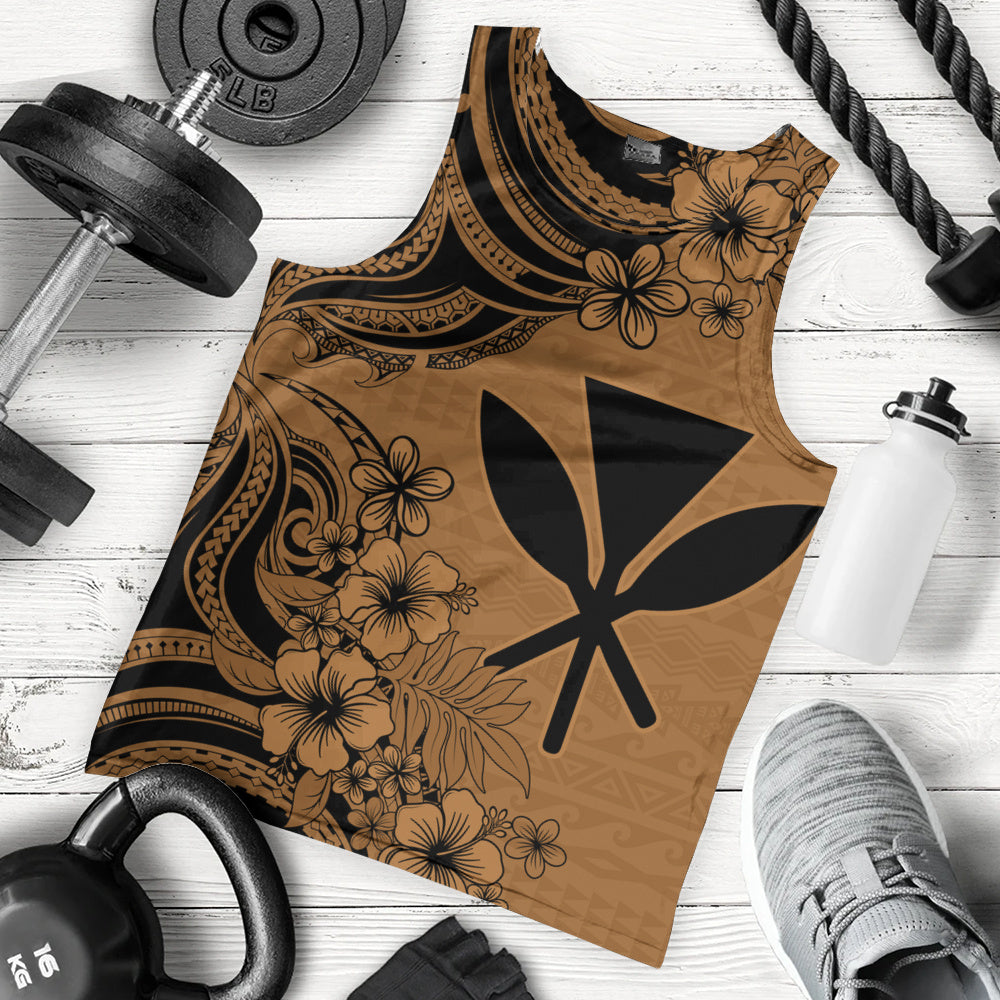 Hawaii Tank Top Kanaka Maoli Hibiscus Polynesian Tribal Print Style