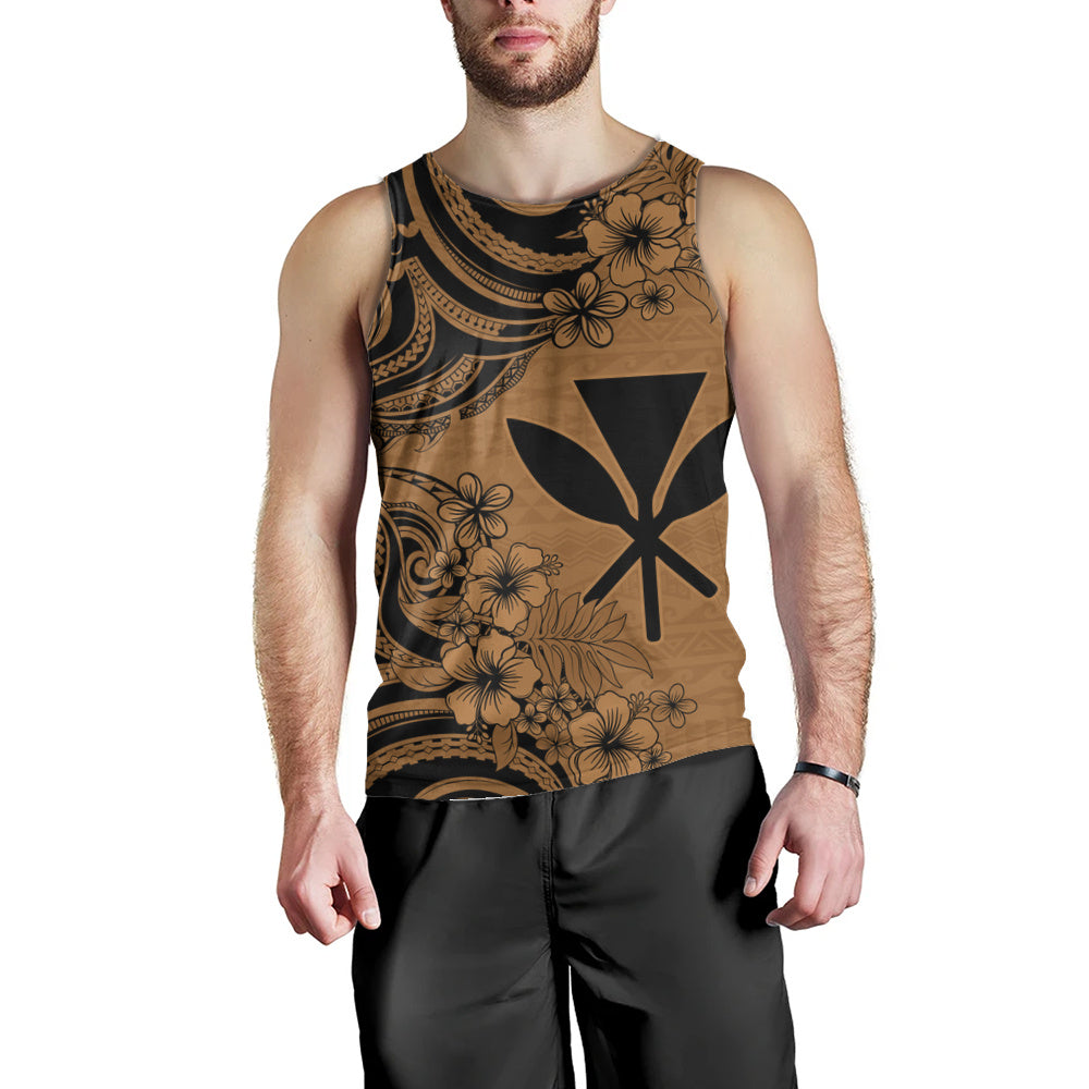 Hawaii Tank Top Kanaka Maoli Hibiscus Polynesian Tribal Print Style