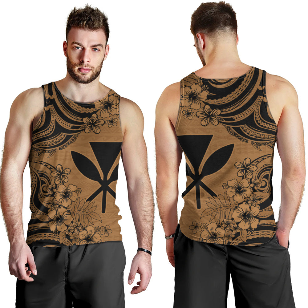 Hawaii Tank Top Kanaka Maoli Hibiscus Polynesian Tribal Print Style