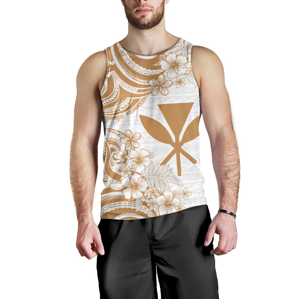Hawaii Tank Top Kanaka Maoli Hibiscus Polynesian Tribal Print Style