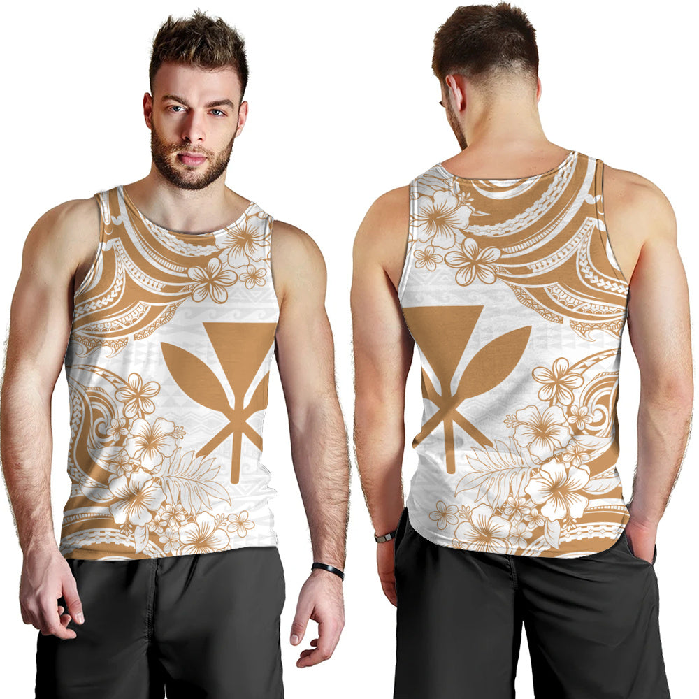 Hawaii Tank Top Kanaka Maoli Hibiscus Polynesian Tribal Print Style