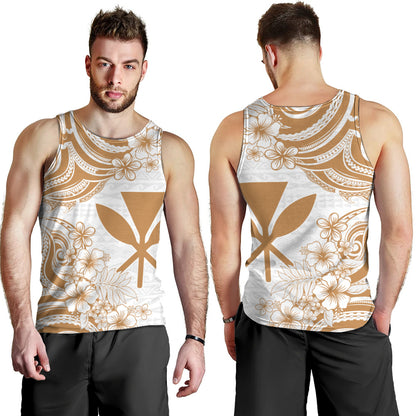 Hawaii Tank Top Kanaka Maoli Hibiscus Polynesian Tribal Print Style