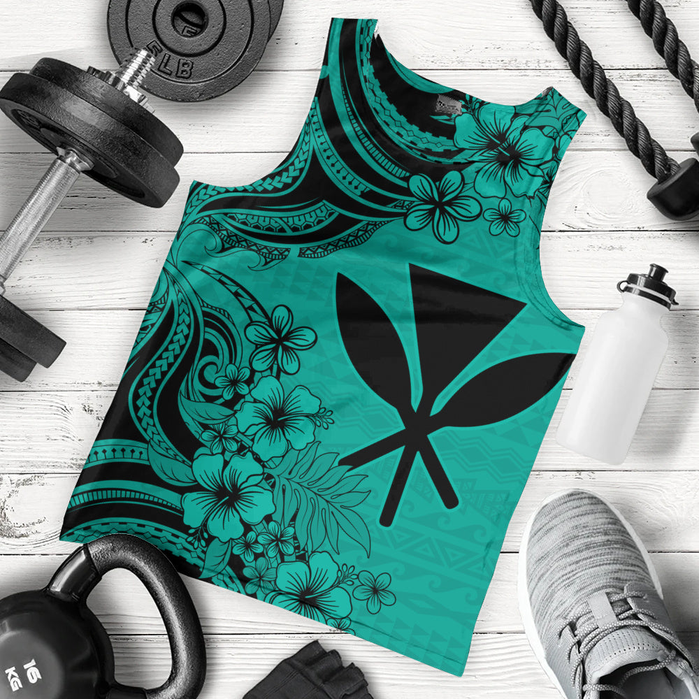Hawaii Tank Top Kanaka Maoli Hibiscus Polynesian Tribal Print Style