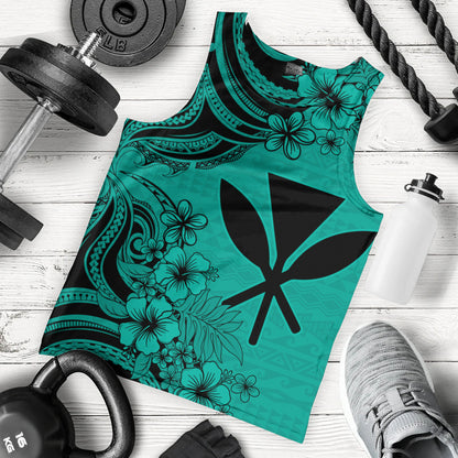 Hawaii Tank Top Kanaka Maoli Hibiscus Polynesian Tribal Print Style