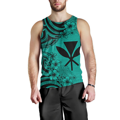Hawaii Tank Top Kanaka Maoli Hibiscus Polynesian Tribal Print Style