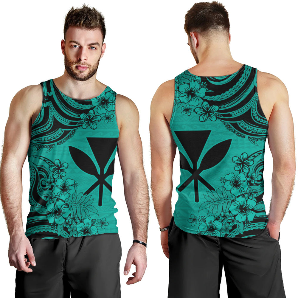 Hawaii Tank Top Kanaka Maoli Hibiscus Polynesian Tribal Print Style