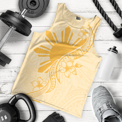Philippines Filipinos Tank Top Sun and Sampaguita Flower Tribal Pattern