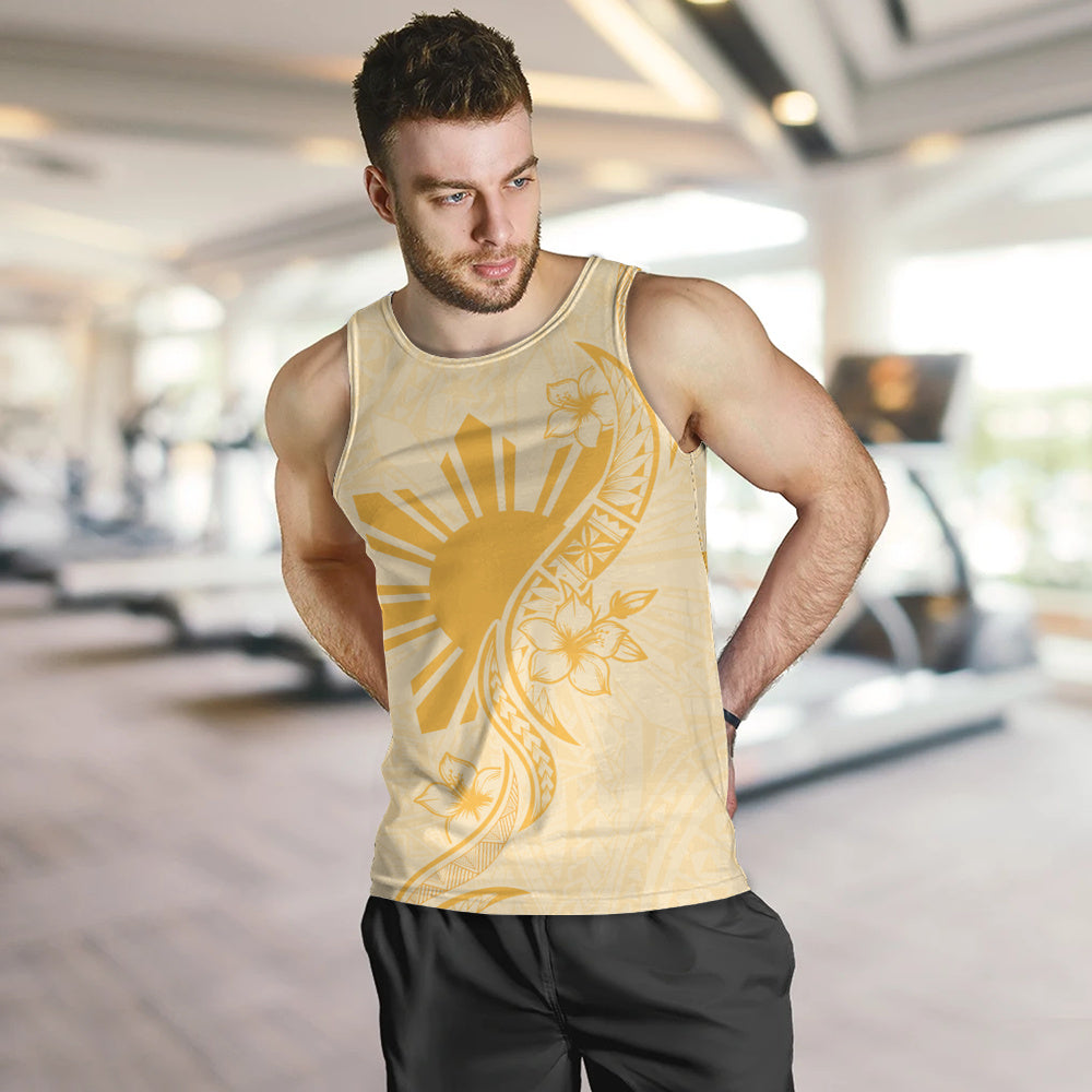 Philippines Filipinos Tank Top Sun and Sampaguita Flower Tribal Pattern