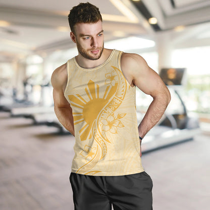 Philippines Filipinos Tank Top Sun and Sampaguita Flower Tribal Pattern