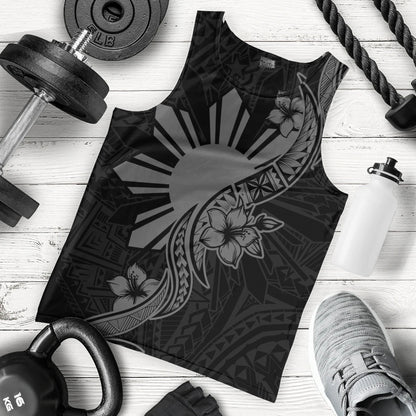 Philippines Filipinos Tank Top Sun and Sampaguita Flower Tribal Pattern