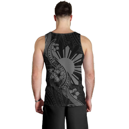 Philippines Filipinos Tank Top Sun and Sampaguita Flower Tribal Pattern