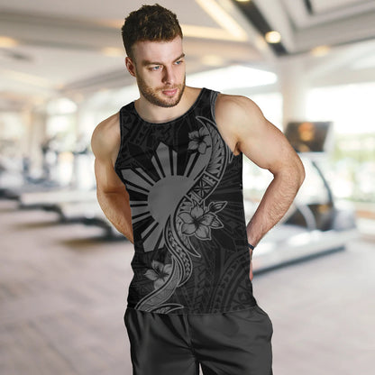 Philippines Filipinos Tank Top Sun and Sampaguita Flower Tribal Pattern