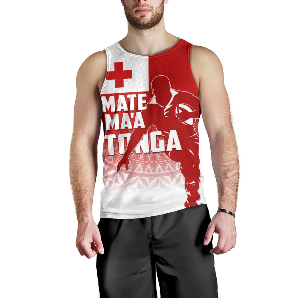 Tonga Tank Top Mate Ma'a Tonga Rugby Ngatu Athletic Style
