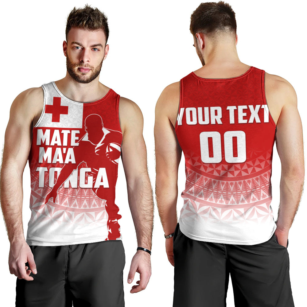 Tonga Tank Top Mate Ma'a Tonga Rugby Ngatu Athletic Style