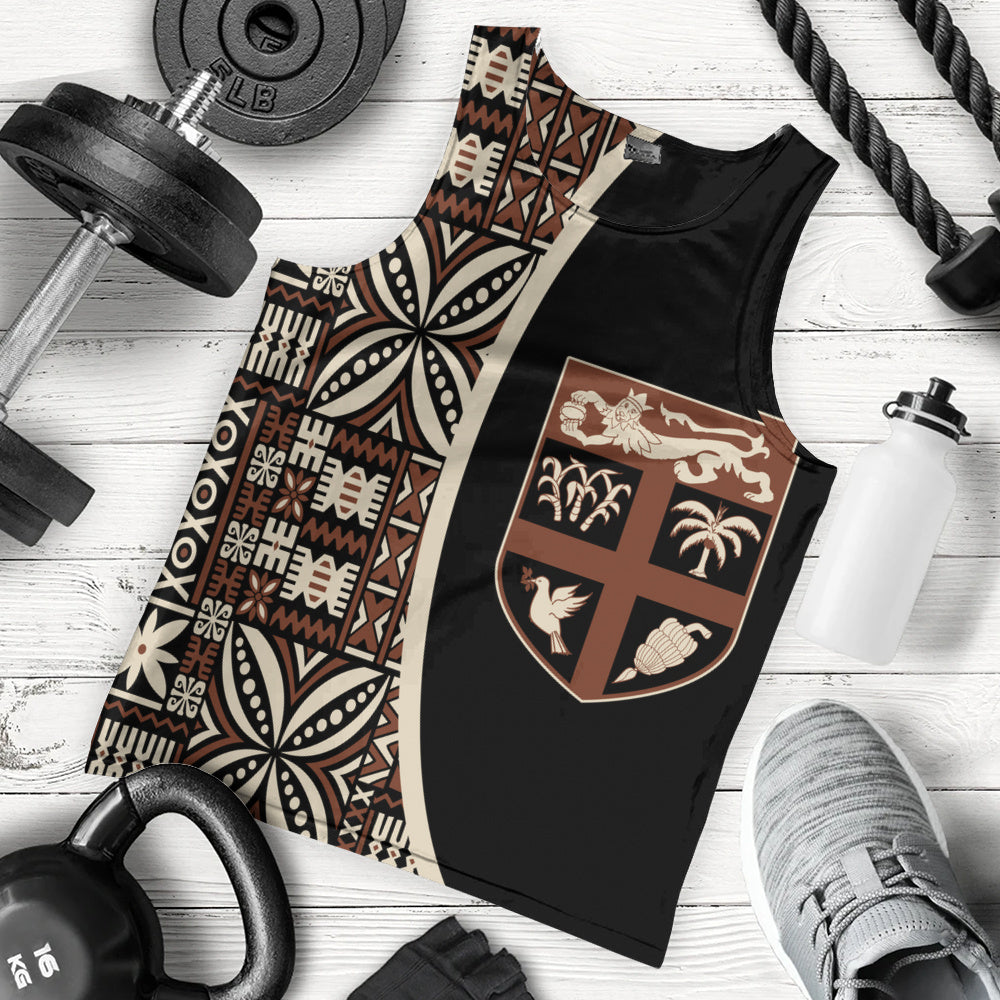 Fiji Tank Top Coat Of Arms Traditional Fijian Tribal Heritage