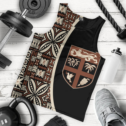 Fiji Tank Top Coat Of Arms Traditional Fijian Tribal Heritage