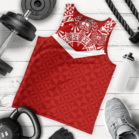 Tonga Tank Top Royal Tongan Crest Polynesian Tribal Rugby Heritage Style