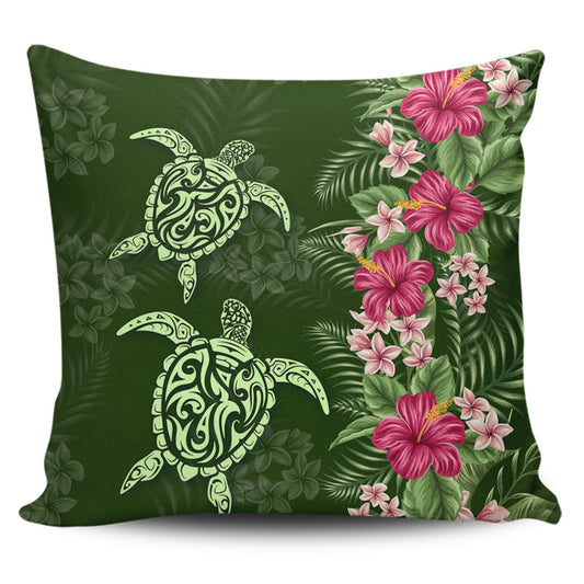 Hawaii Pillow Cases Polynesian Sea Turtle Hibiscus Tropical Style