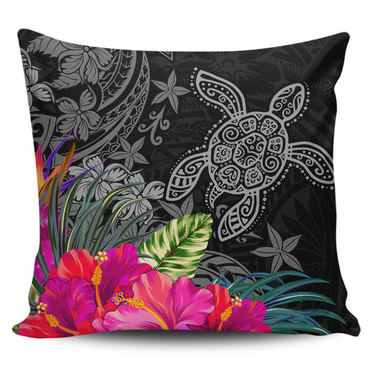 Hawaii Pillow Cases Tropical Honu Hibiscus Garden Style