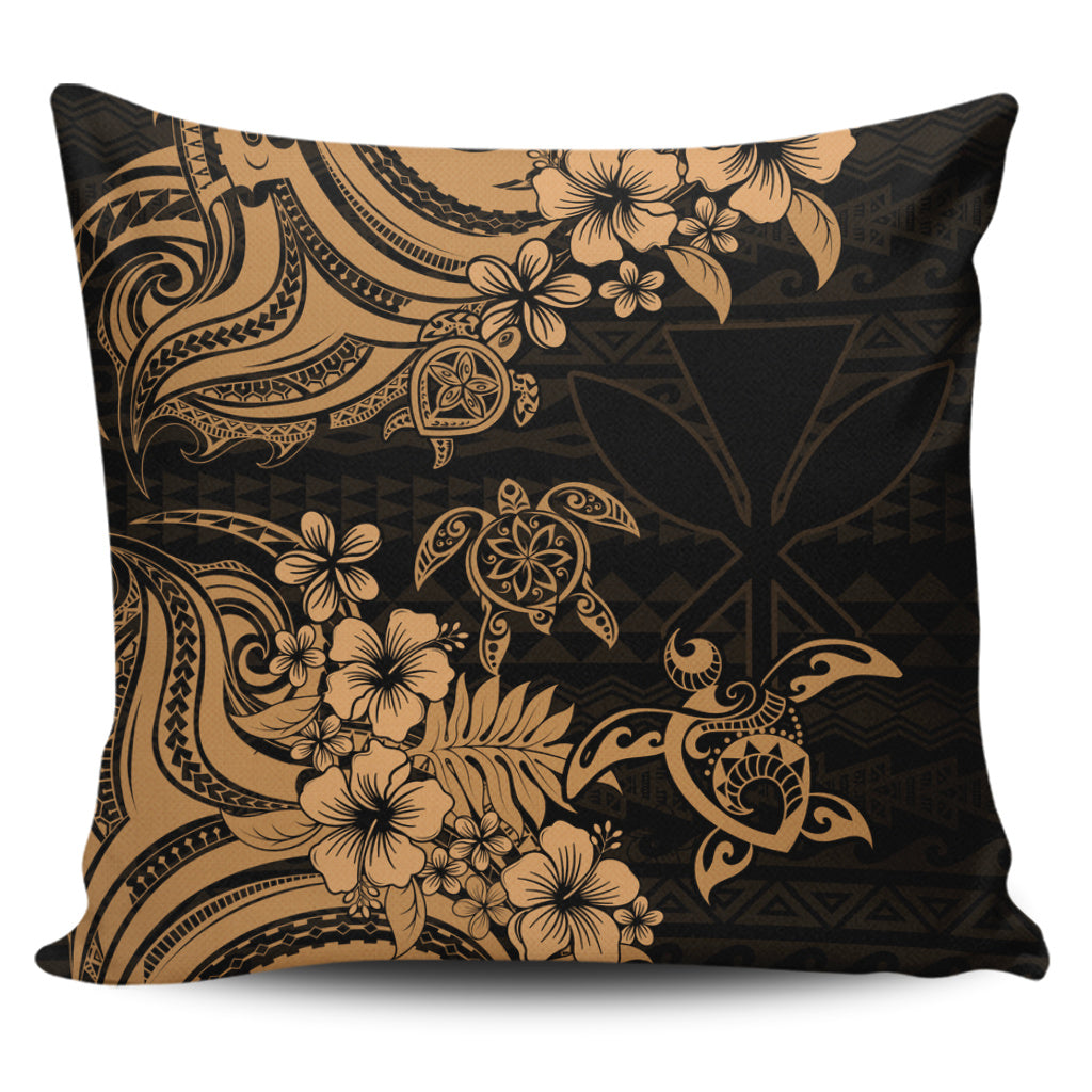 Hawaii Pillow Cases Kanaka Maoli Hibiscus Polynesian Tribal Turtle Print Style