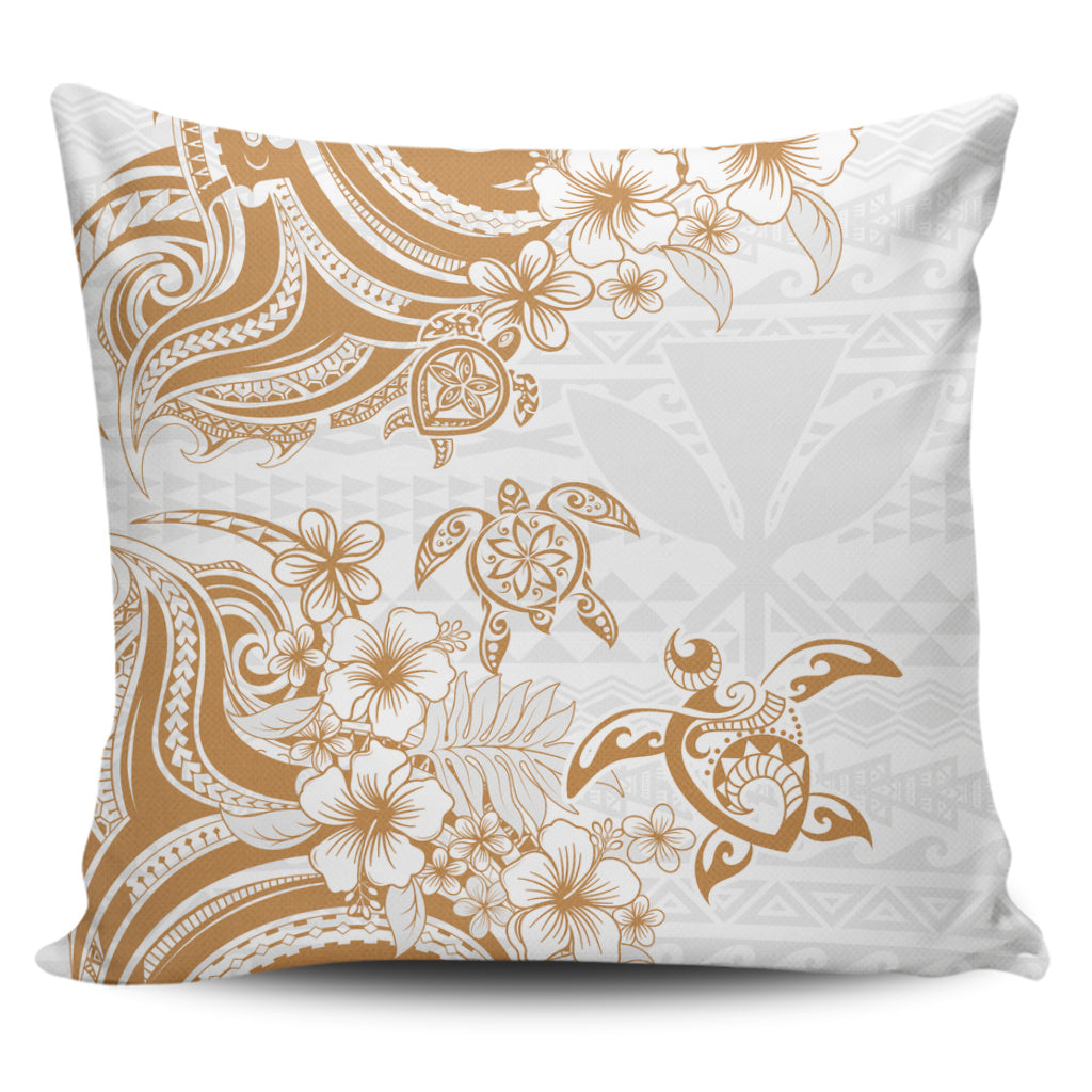 Hawaii Pillow Cases Kanaka Maoli Hibiscus Polynesian Tribal Turtle Print Style