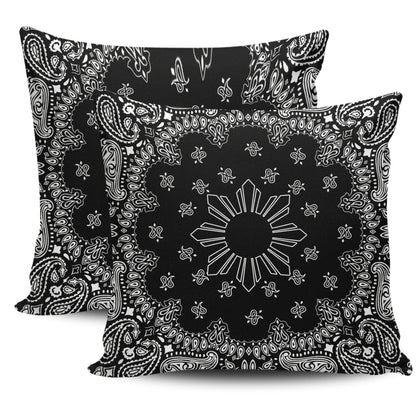 Philippines Filipinos Pillow Cases Sun Bandana Paisley Print Heritage