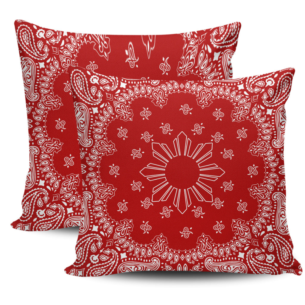 Philippines Filipinos Pillow Cases Sun Bandana Paisley Print Heritage
