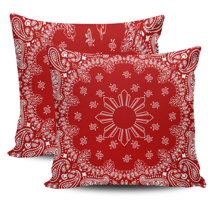 Philippines Filipinos Pillow Cases Sun Bandana Paisley Print Heritage