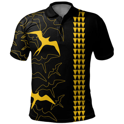 Hawaii Polo Shirt Iwa Bird Flight Style