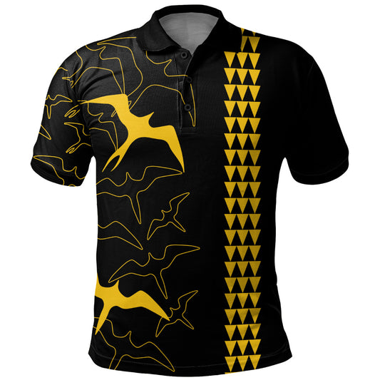 Hawaii Polo Shirt Iwa Bird Flight Style