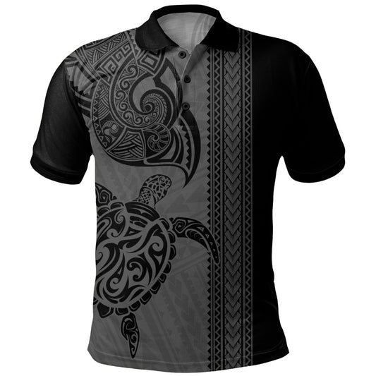 Hawaii Polo Shirt Polynesia Tribal Turtle Tattoo