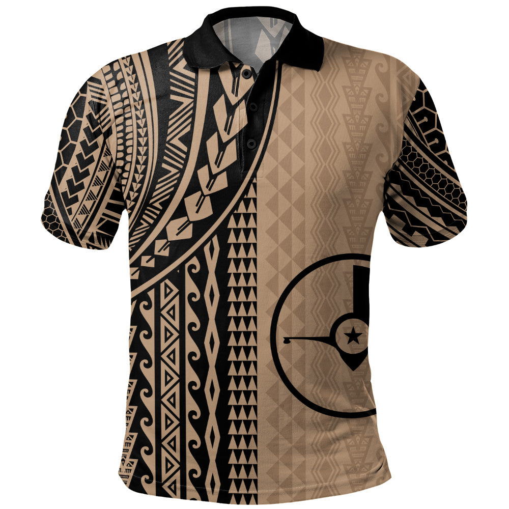 Yap State Polo Shirt Polynesian Tattoo