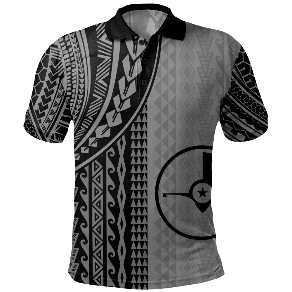 Yap State Polo Shirt Polynesian Tattoo