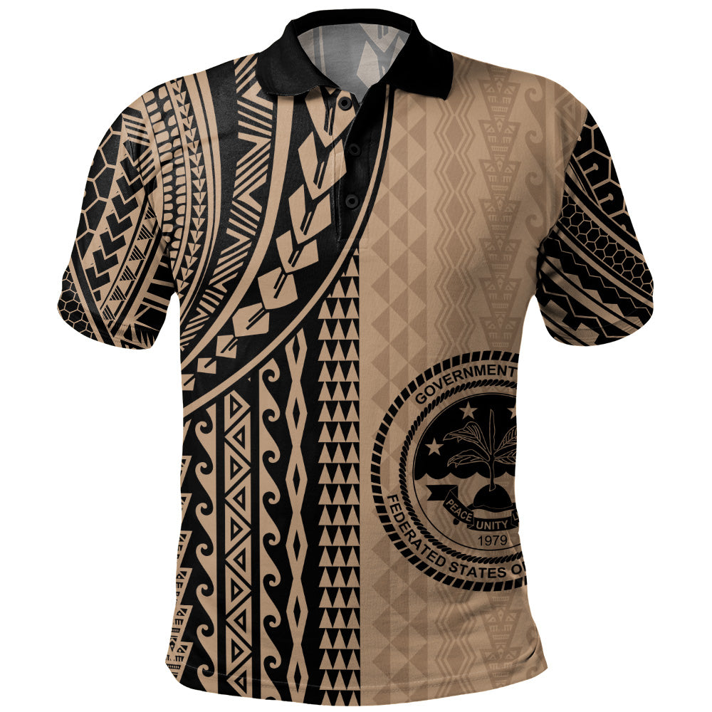 Federated States Of Micronesia Polo Shirt Polynesian Tattoo