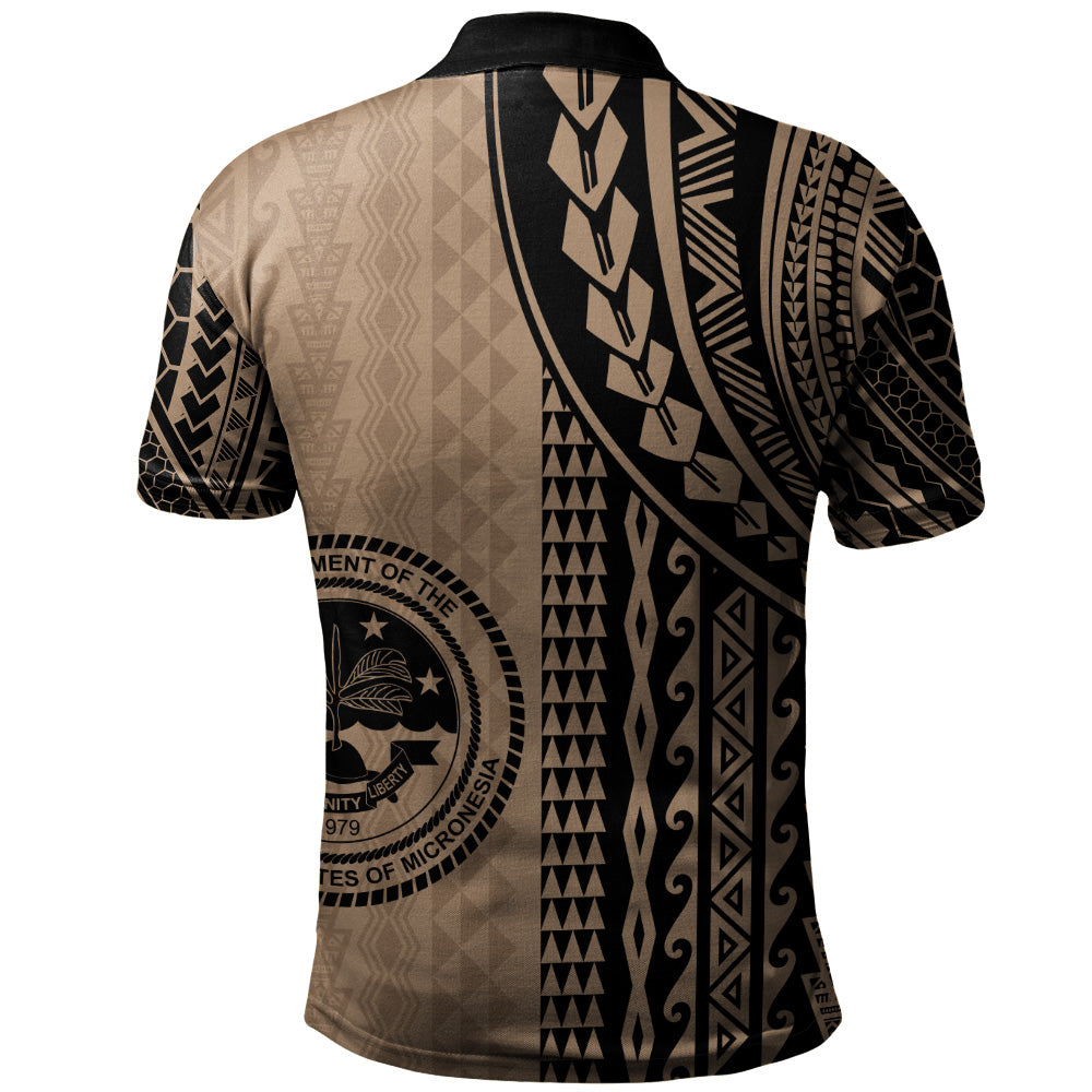 Federated States Of Micronesia Polo Shirt Polynesian Tattoo