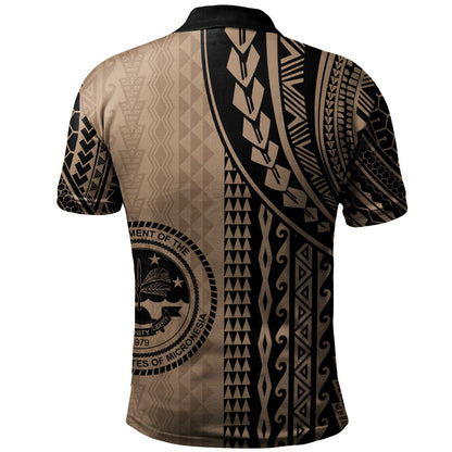Federated States Of Micronesia Polo Shirt Polynesian Tattoo